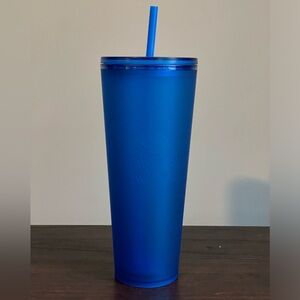 Blue soft touch Starbucks tumbler